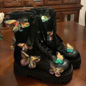 Butterfly combat boots